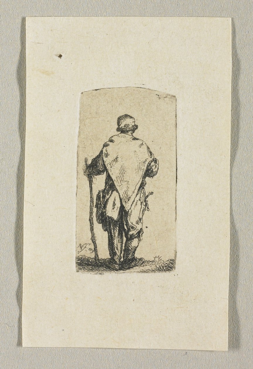 Staande man met een witte doek door Stefan Juliusz Norblin de la Gourdaine