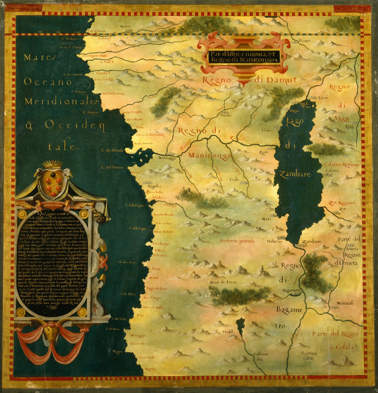 Gabon, Angola en Congo door Stefano Bonsignori 1589