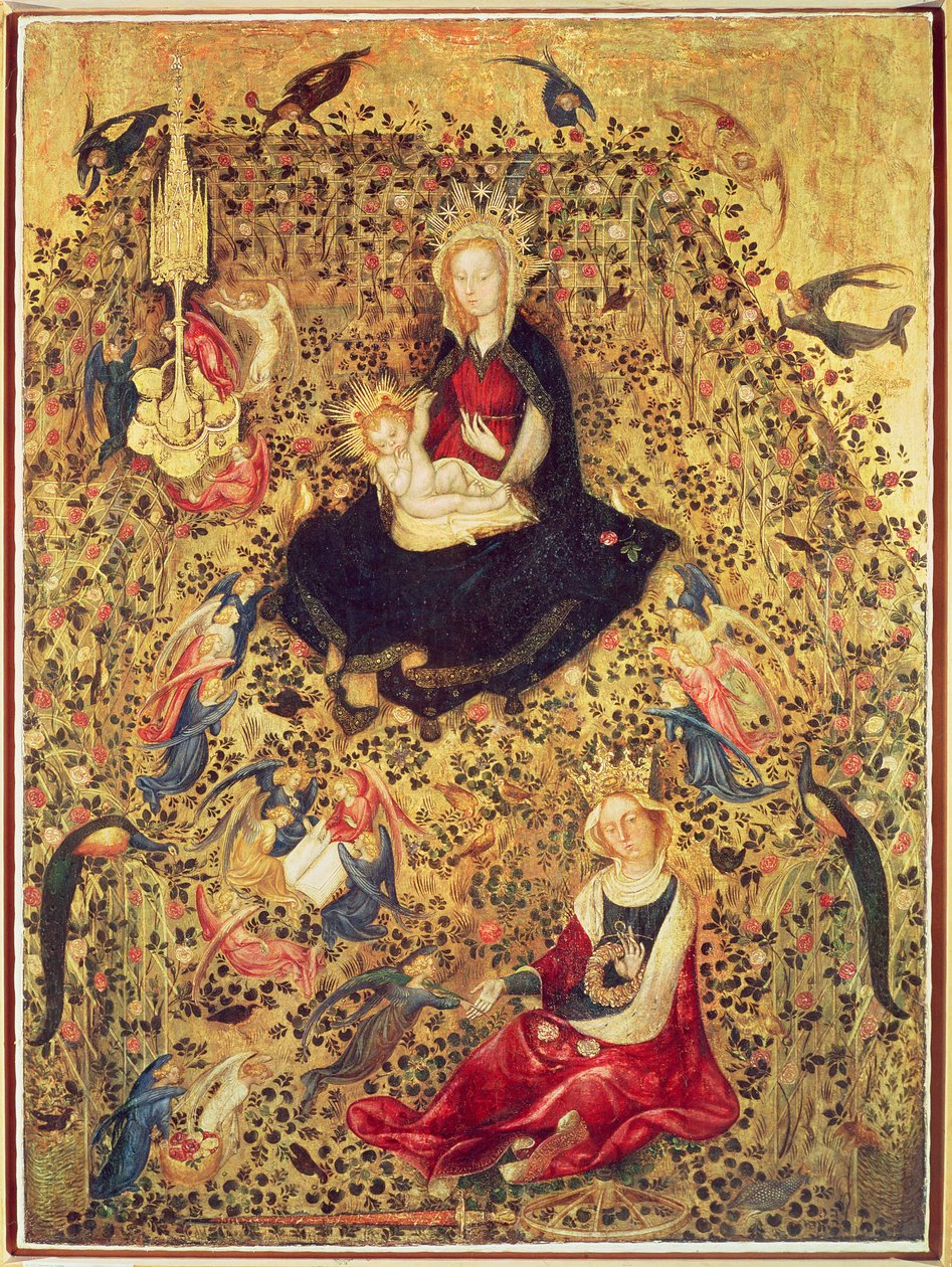 Madonna met een rozenstruik door Stefano di Giovanni da Verona