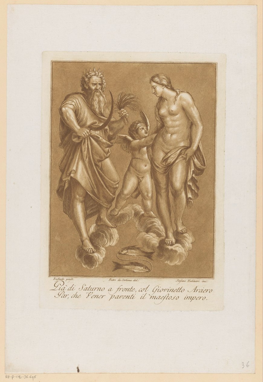 Saturnus, Venus en Amor door Stefano Mulinari
