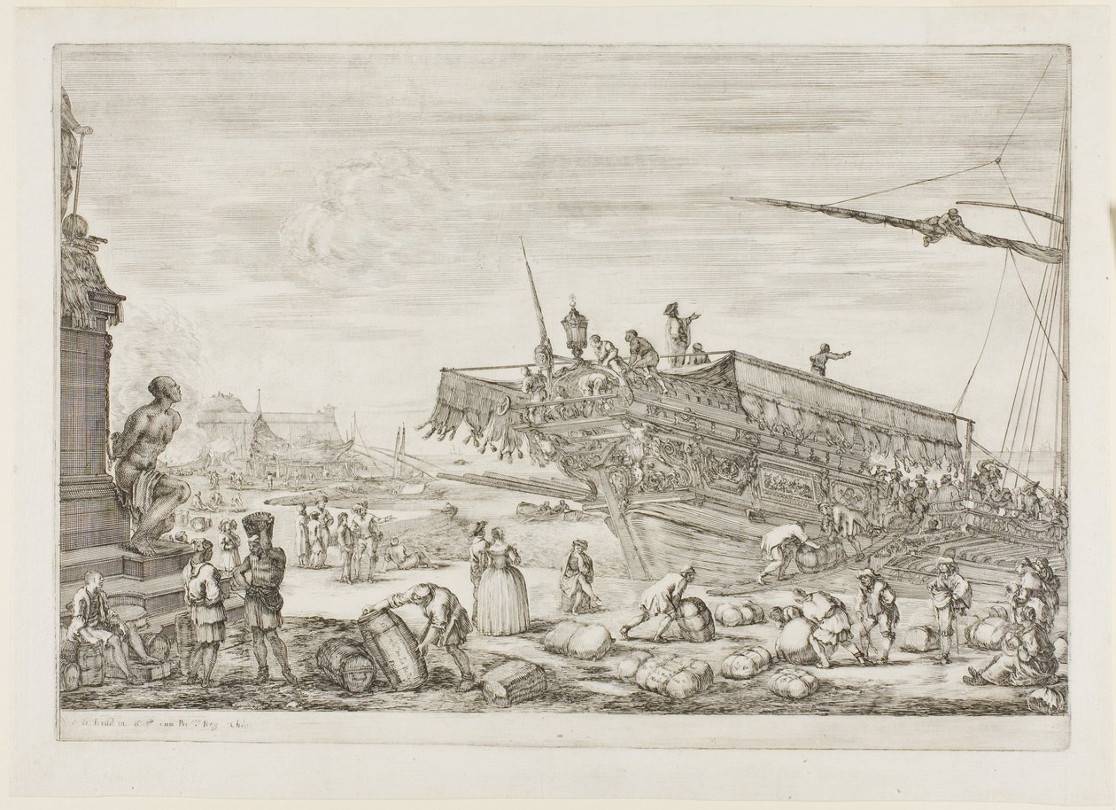 Het veranderen van een galei van de Orde van Sint Stefanus door Stefano della Bella