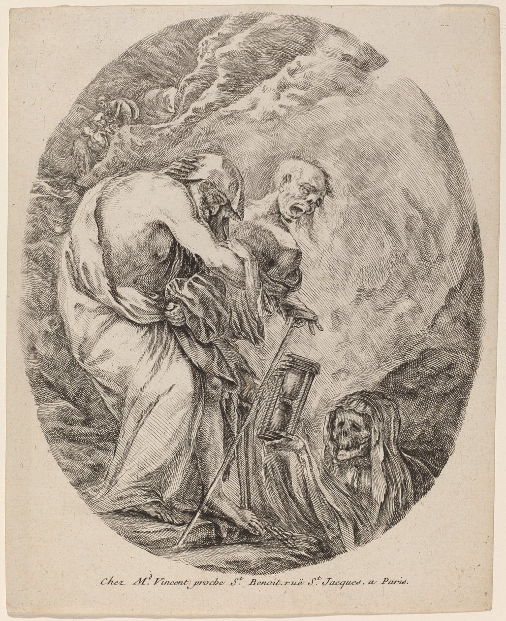 Dood met een oude man, waarschijnlijk 1648 door Stefano della Bella