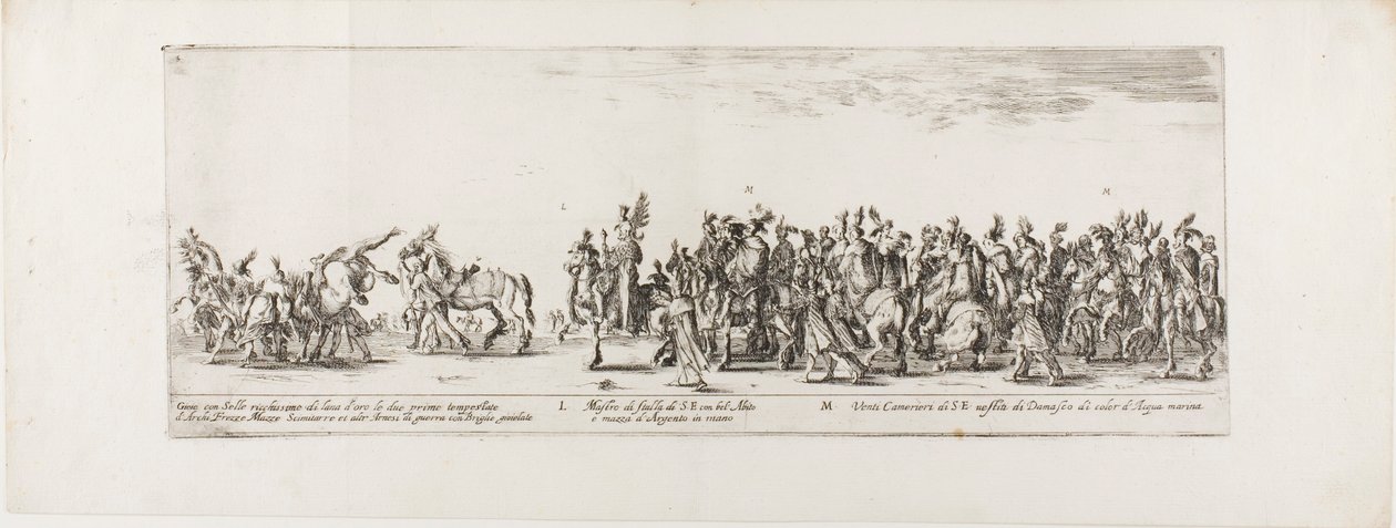 Ingang van de ambassadeur van Polen in Rome door Stefano della Bella