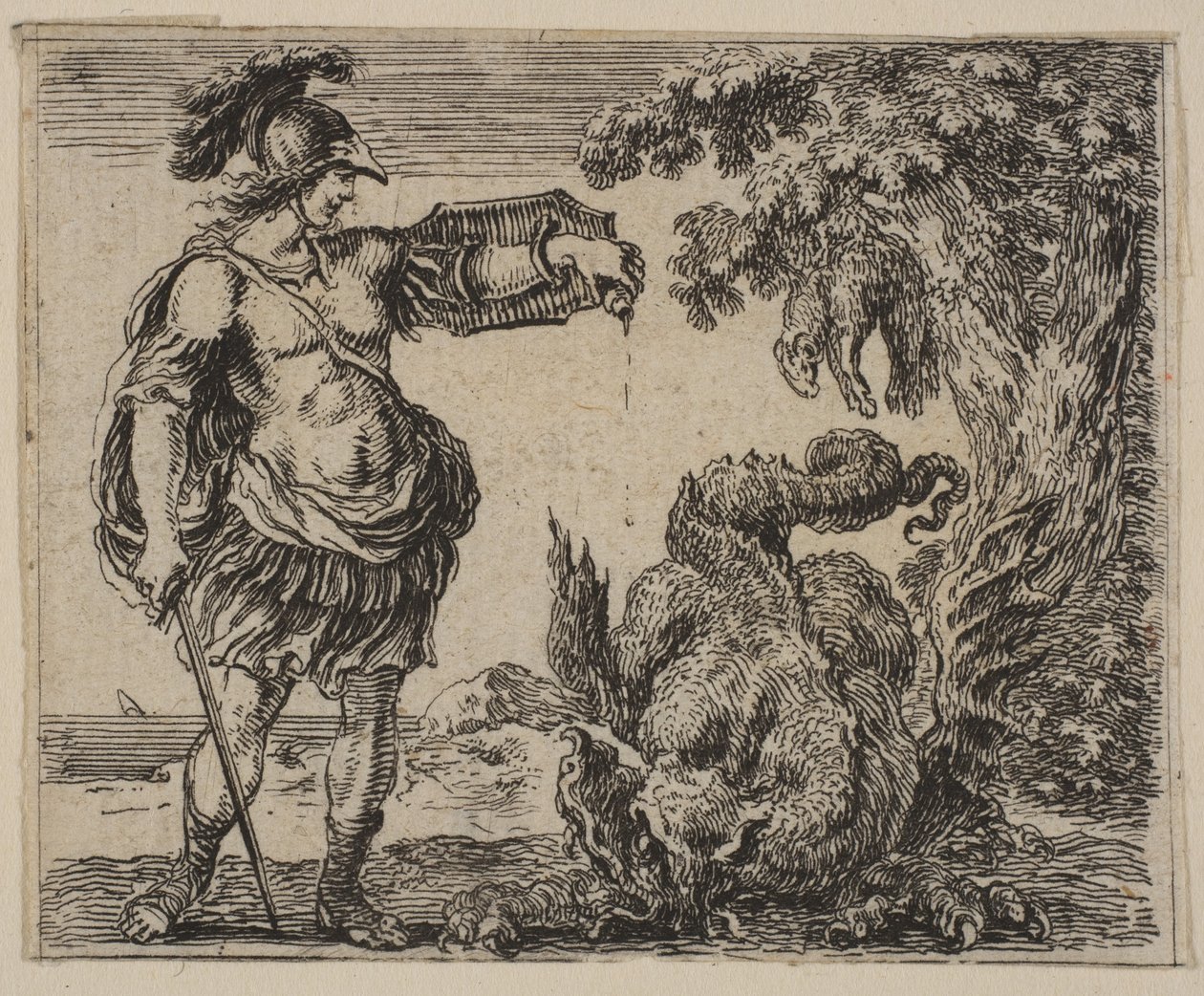 Jason, uit Spel van Mythologie Jeu de la Mythologie, 1644 door Stefano della Bella