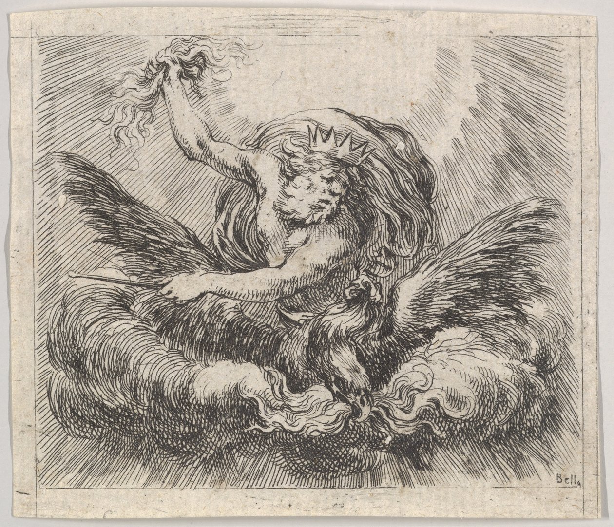 Jupiter, uit Spel van Mythologie door Stefano della Bella