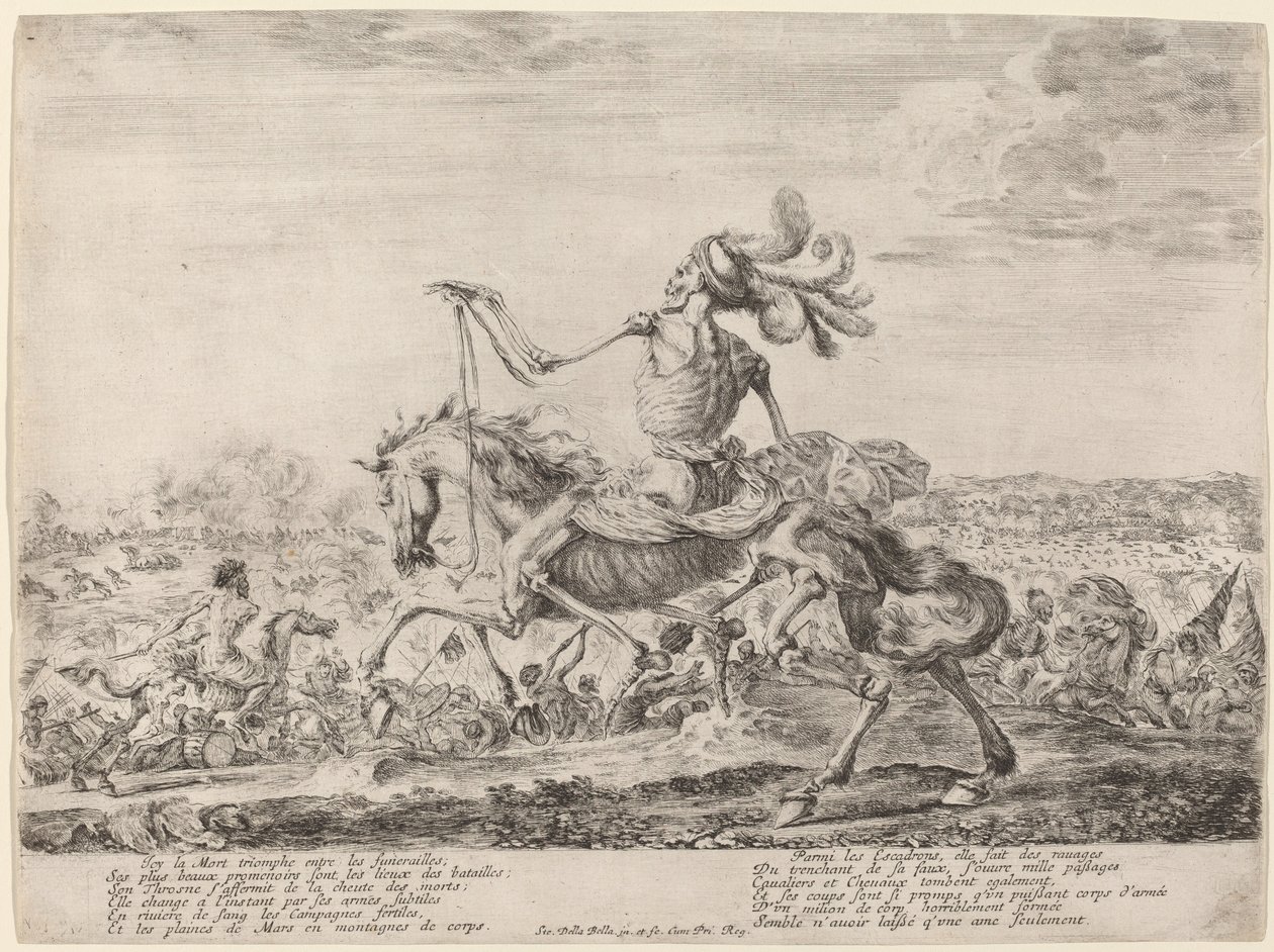 De dood op een slagveld, 1648 door Stefano della Bella