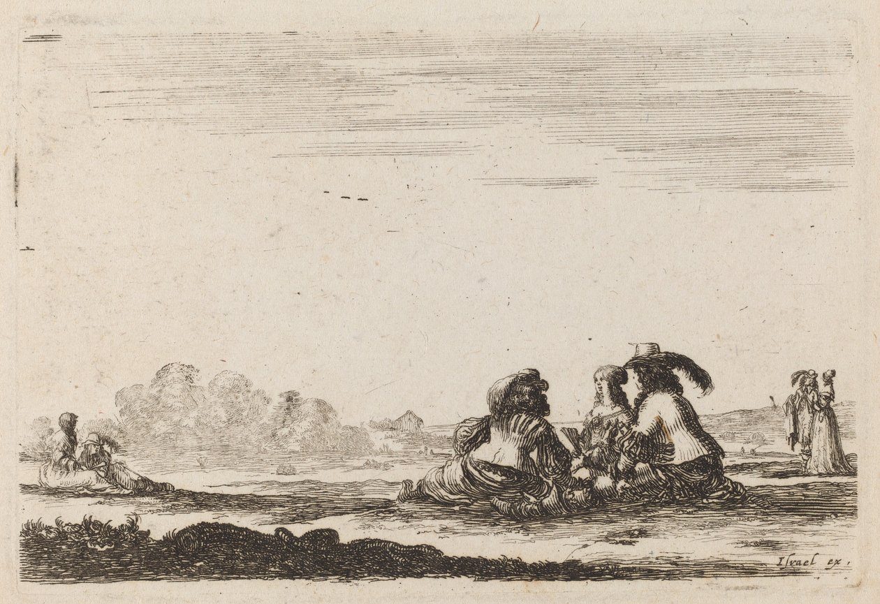 Heren en Dames Converseren, 1642 door Stefano della Bella