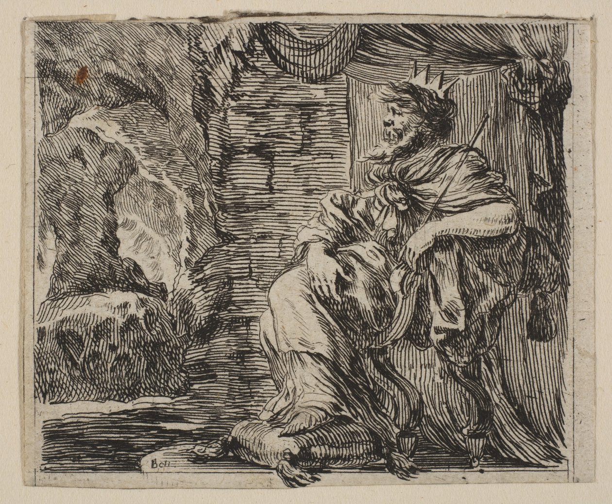 Pluto, uit Spel van Mythologie Jeu de la Mythologie, 1644 door Stefano della Bella