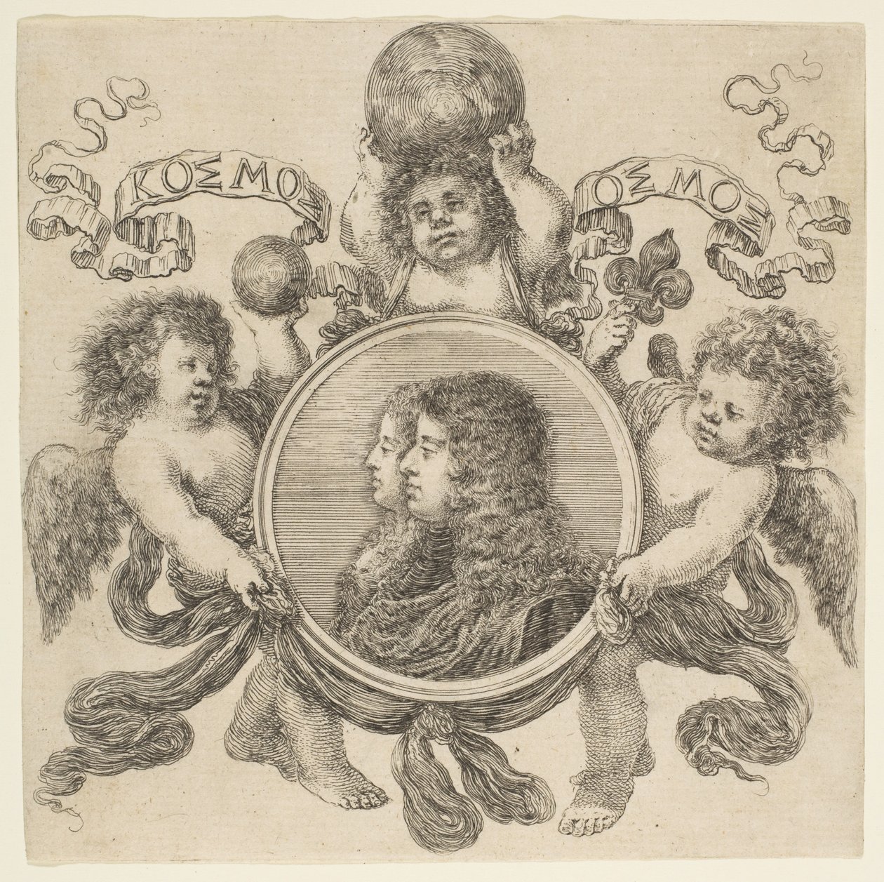 Portret van Cosimo de Medici en Marguerite Louise d