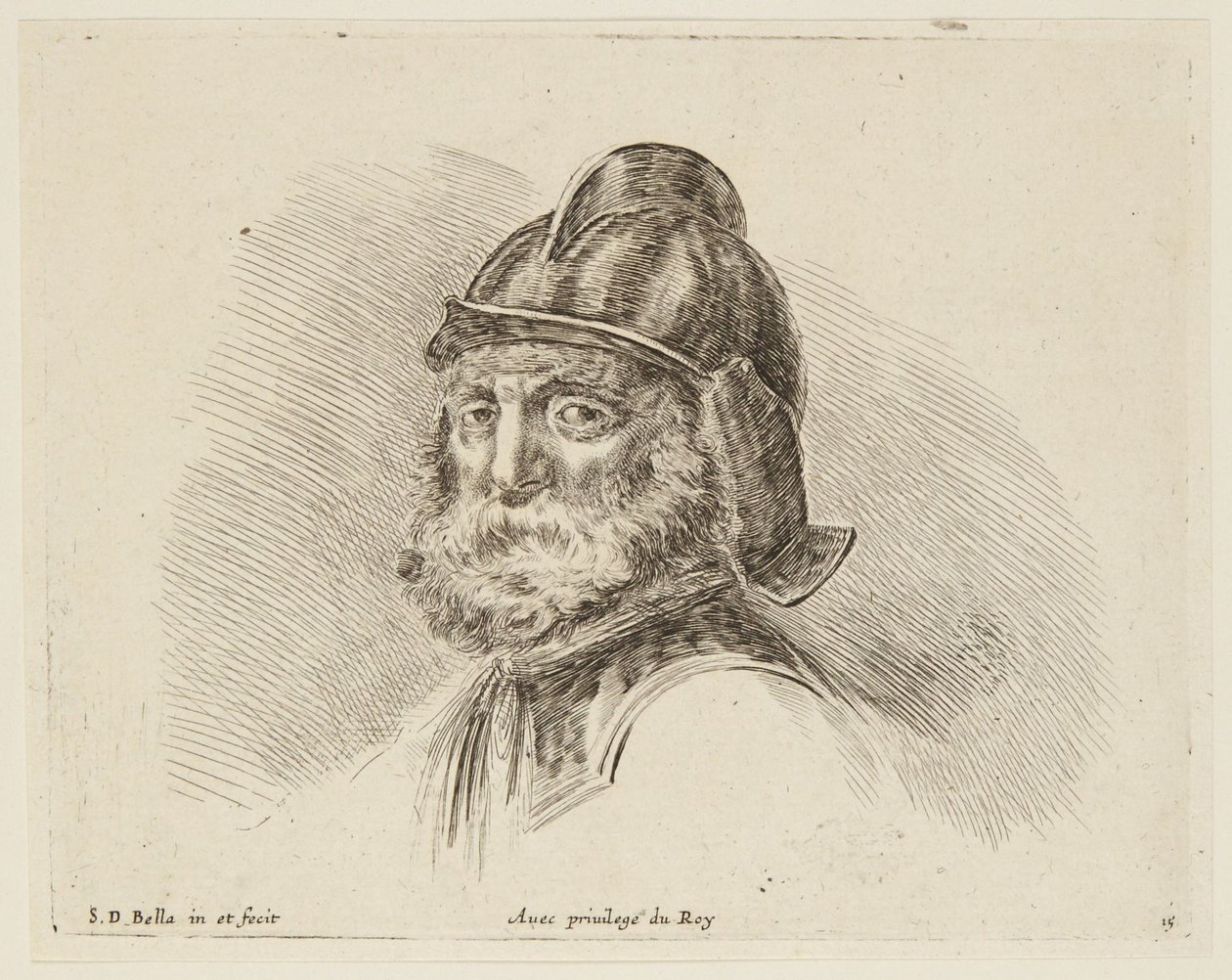 Studie (De beginselen van het tekenen, 15) door Stefano della Bella