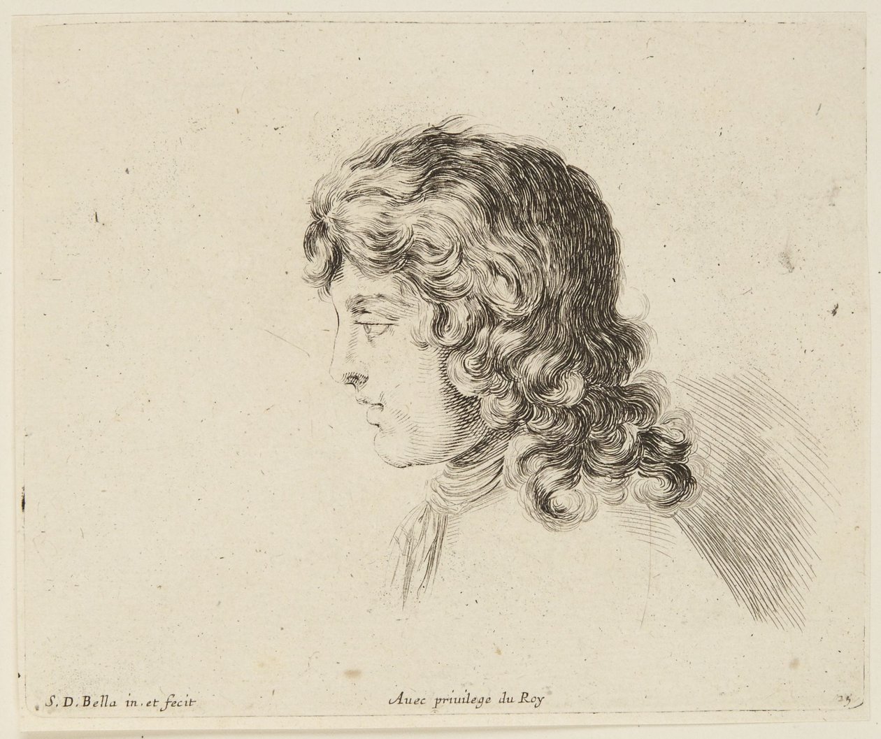 Studie (De beginselen van het tekenen, 25) door Stefano della Bella