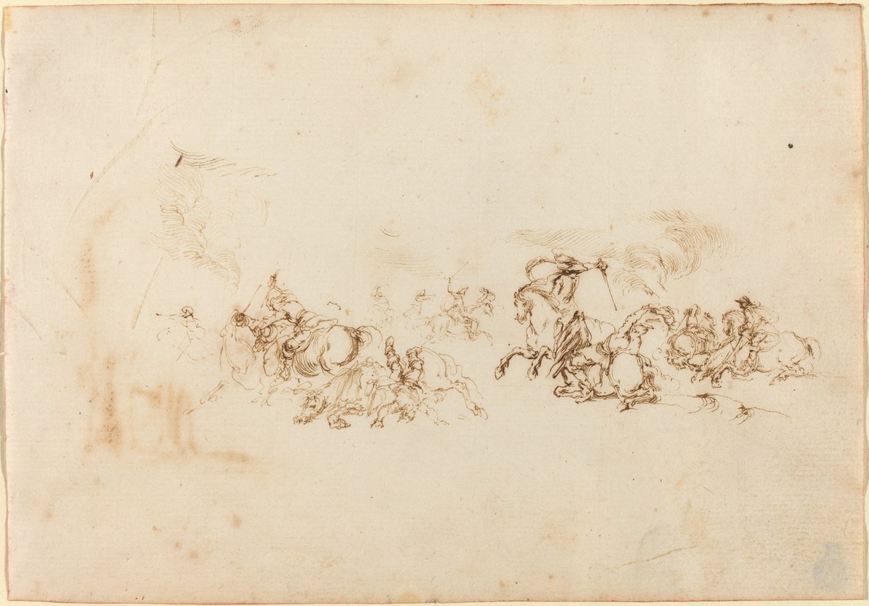 De cavaleriegevecht door Stefano della Bella