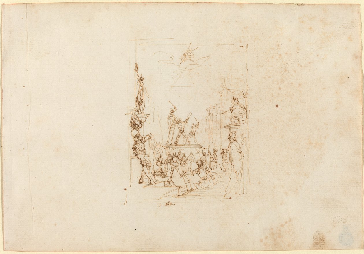Het martelaarschap van Sint Andreas door Stefano della Bella