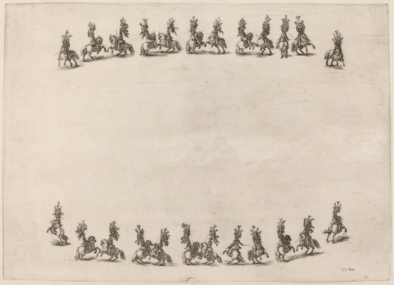 Vierentwintig Cavaleristen, 1652 door Stefano della Bella