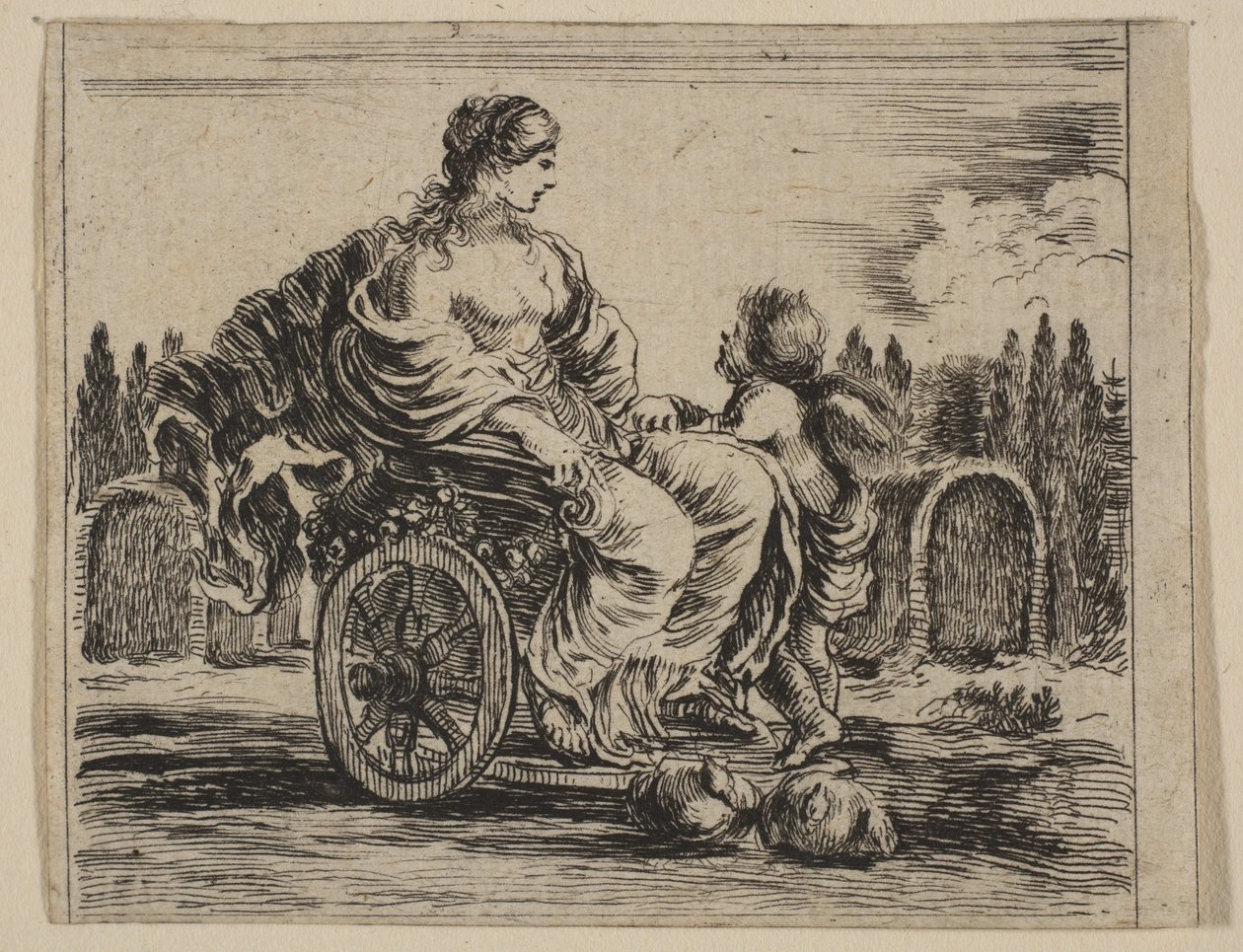 Venus, uit Spel van Mythologie Jeu de la Mythologie, 1644 door Stefano della Bella