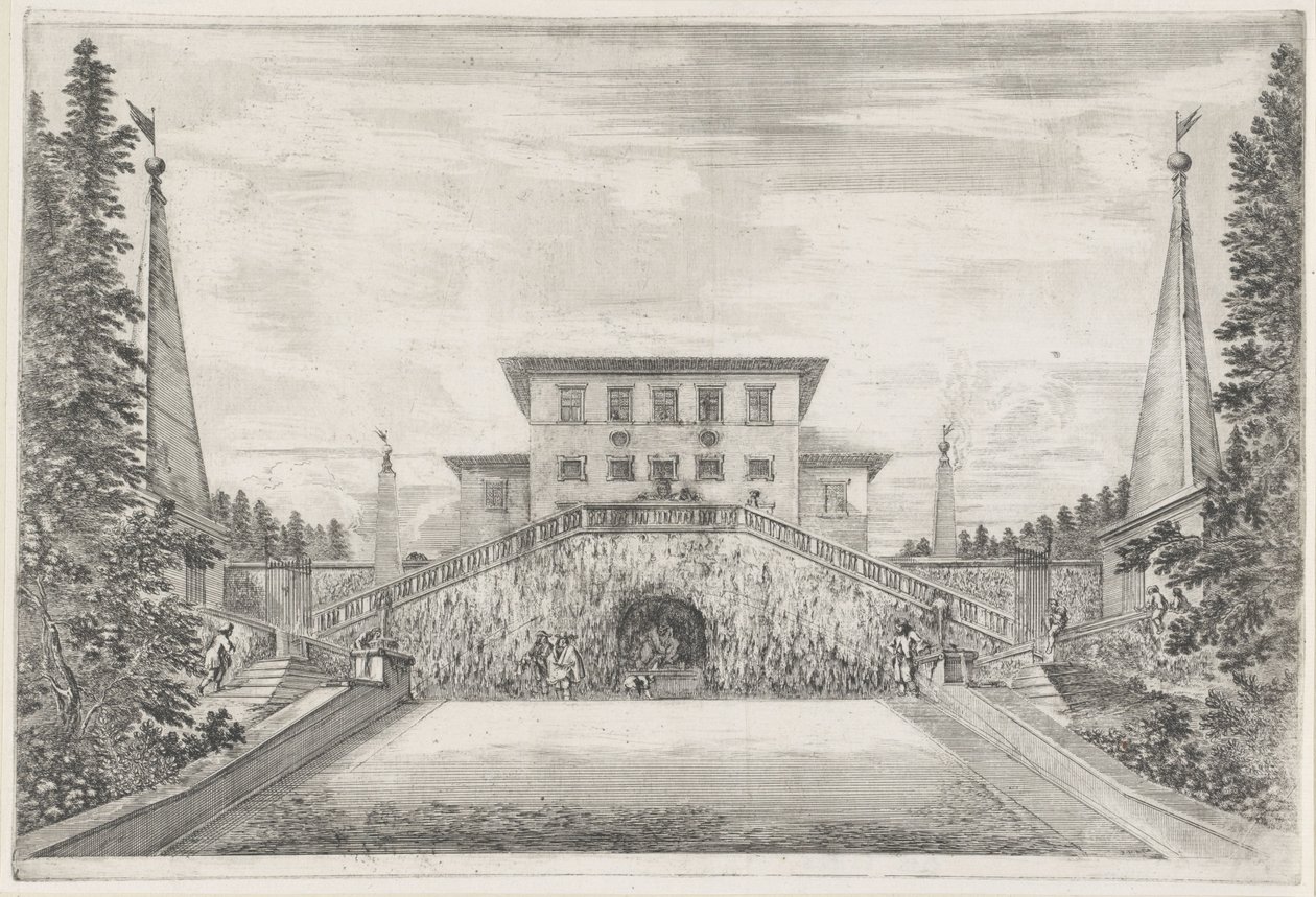 Villa Pratolino (serie titel) door Stefano della Bella