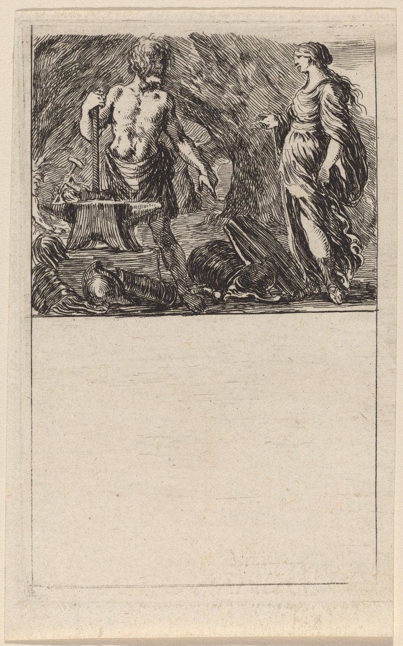 Vulcanus en Thetis, 1644 door Stefano della Bella