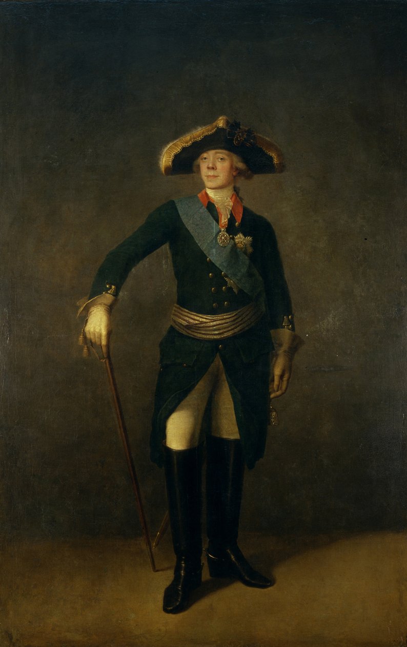 Portret van keizer Paul I van Rusland 1754-1801, 1797 door Stepan Semenovich Shchukin