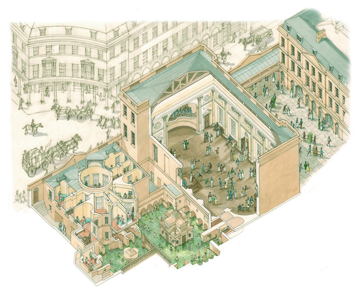 Grand Pump Room, Bath, Somerset door Stephen Conlin