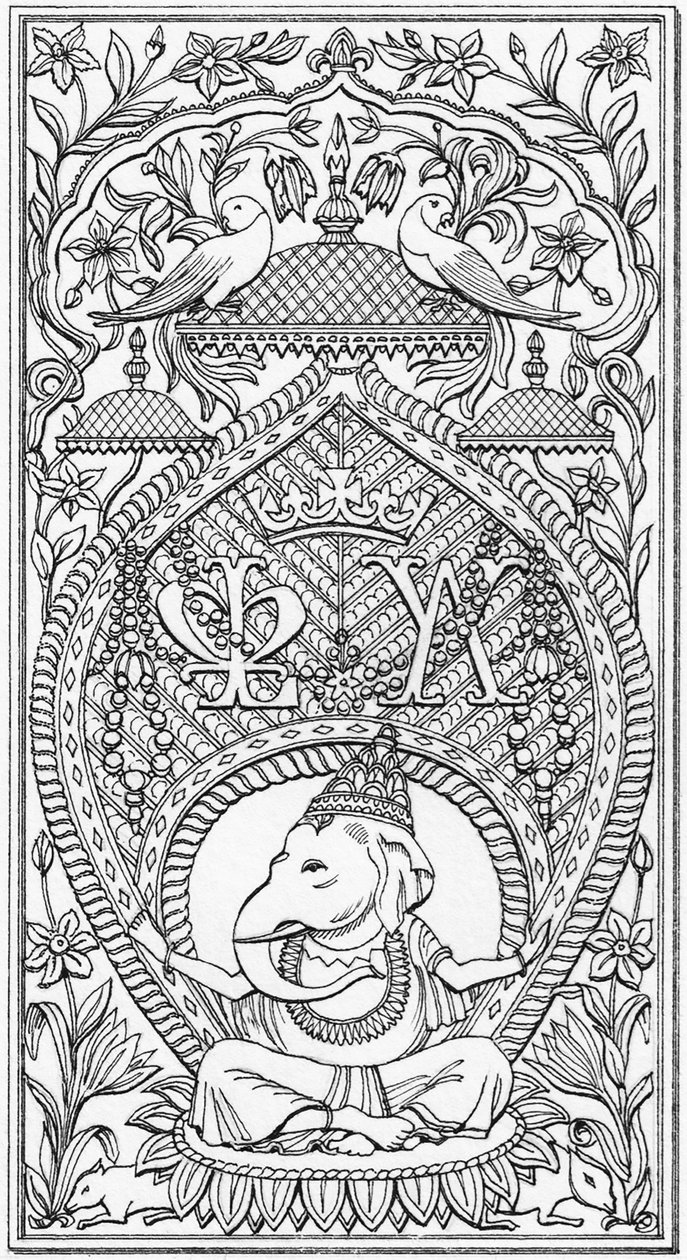Indisch Paneel, Bagshot Park, Surrey, ca. 1880-2023 (getekend 1997) door Stephen Conlin
