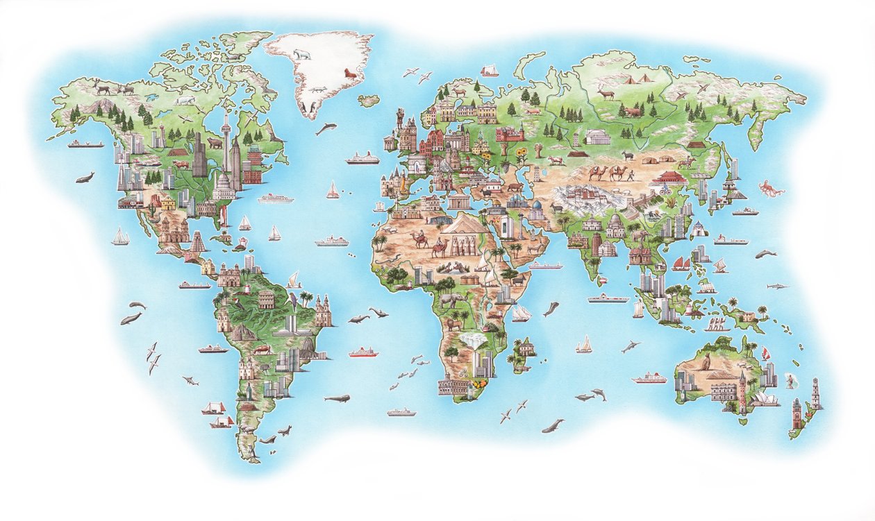 Pictorial World Atlas door Stephen Conlin