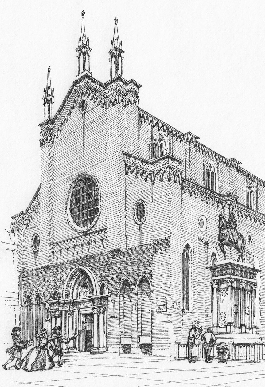De kerk van de heiligen Zanipolo, Venetië door Stephen Conlin