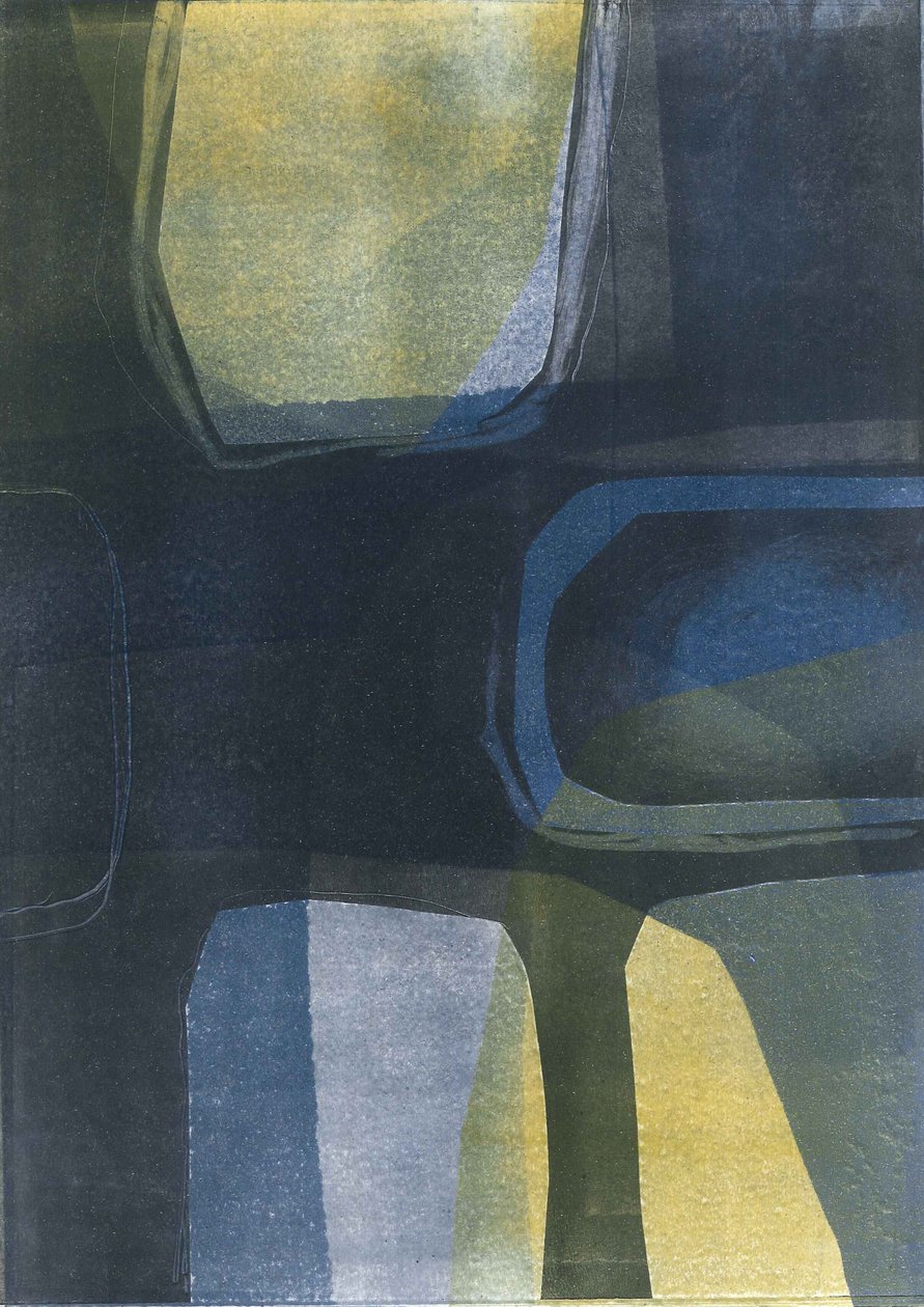 Bogen Zon  Zee I, 2015 (monoprint op papier) door Stephen Dow