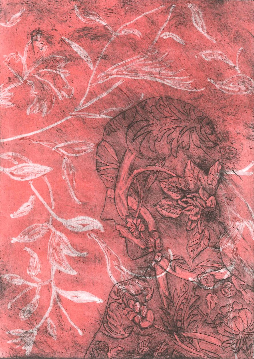 Cast III, 2015 (monoprint op papier) door Stephen Dow
