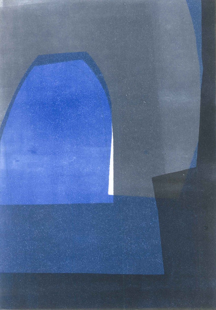Essaouira, 2015 (monoprint op papier) door Stephen Dow