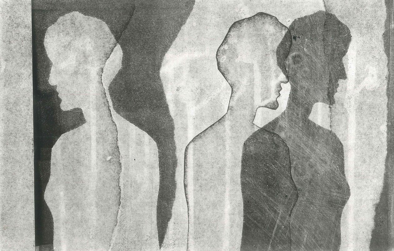 Tranen die ik bloedde VIII, 2016 (monoprint op papier) door Stephen Dow
