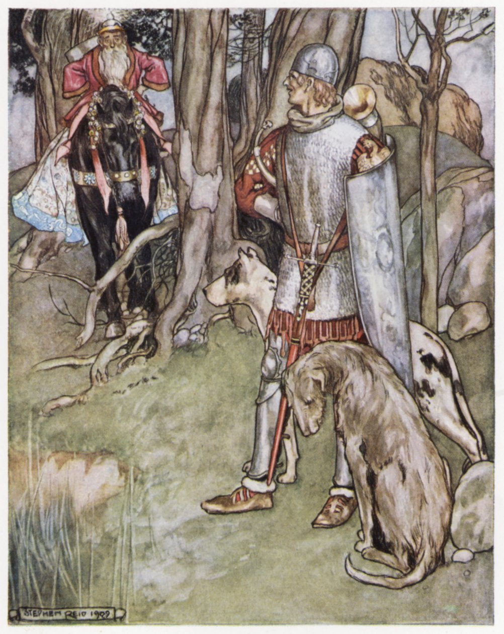 Illustratie voor Siegfried de Drakendoder door Stephen Reid