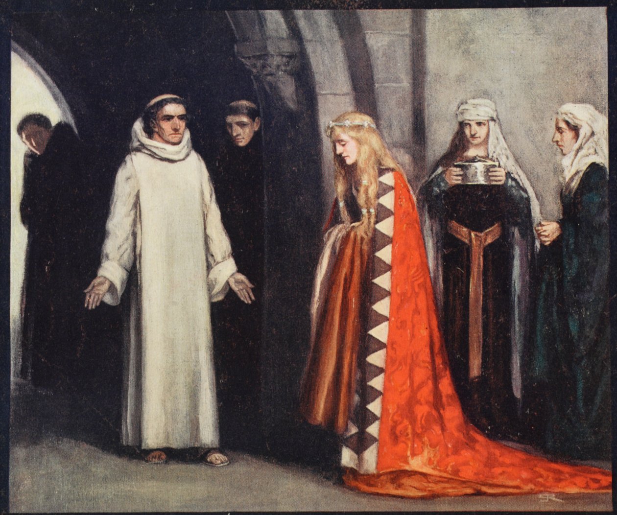 Sint Bernardus en zijn zus Hombeline, illustratie uit 
