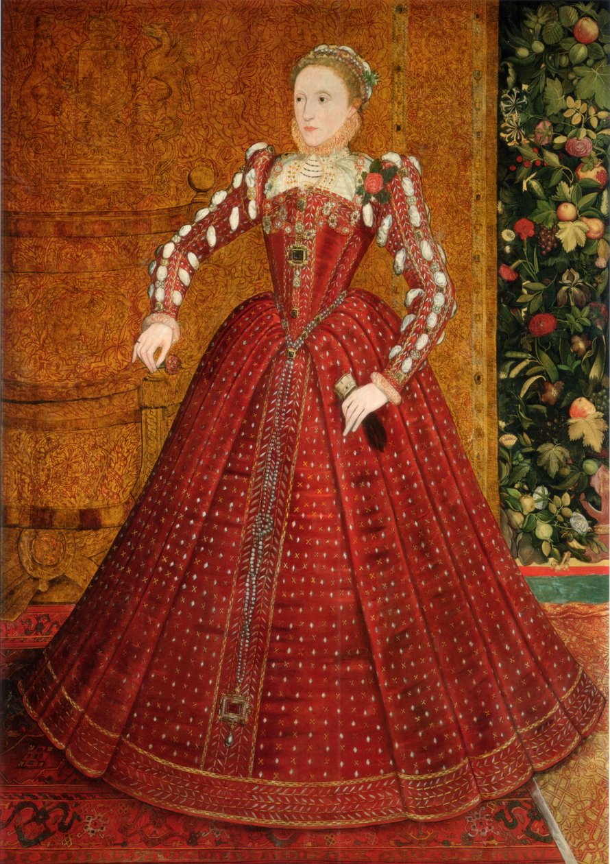 Portret van Elizabeth I van Engeland Het Hampden-portret, ca. 1563 door Steven van der Meulen