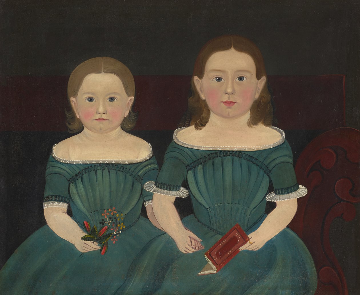 Mary en Elizabeth Hathaway, ca. 1849 door Sturtevant J. Hamblin