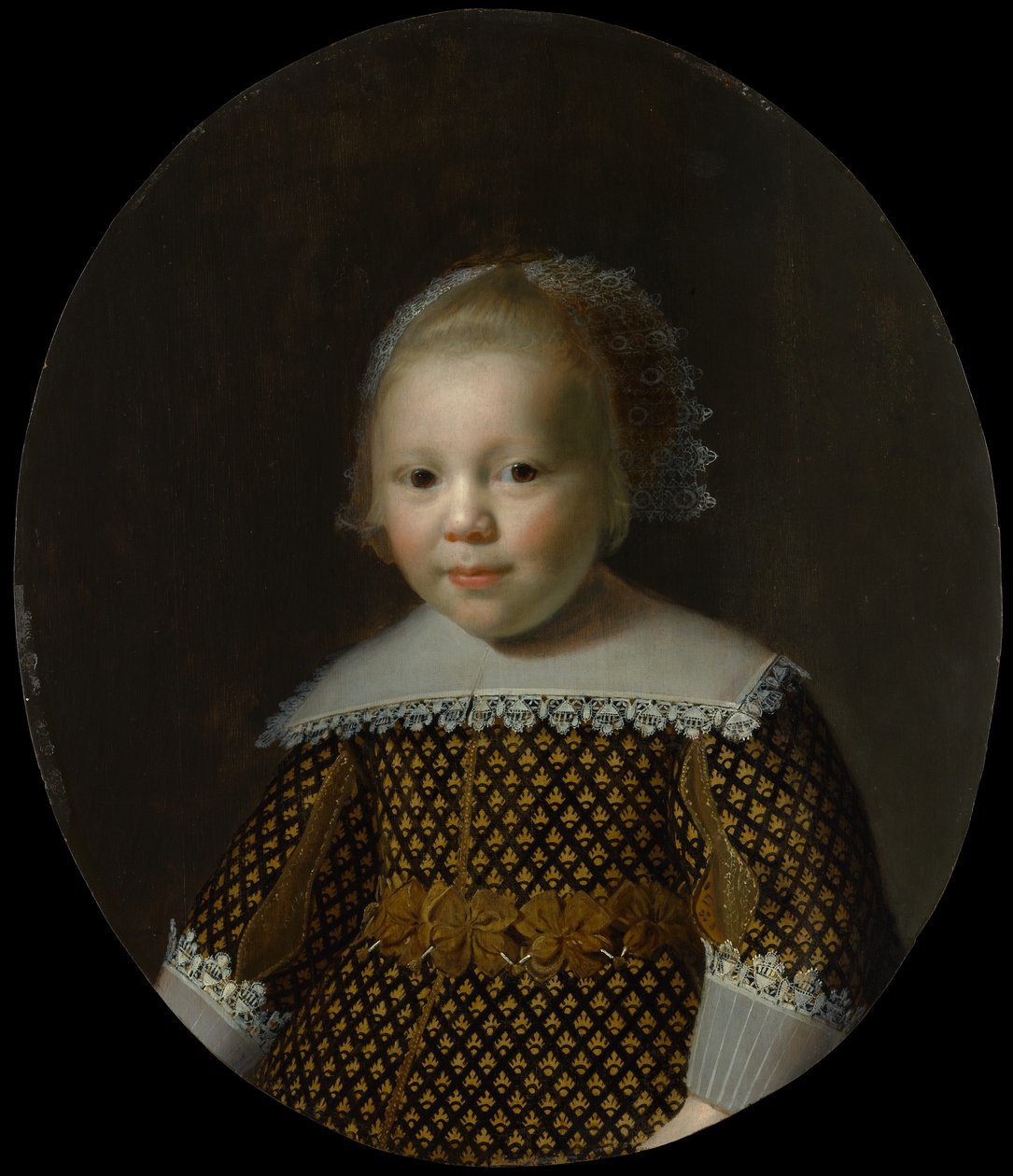 Portret van een jonge jongen door Style of Paulus Moreelse