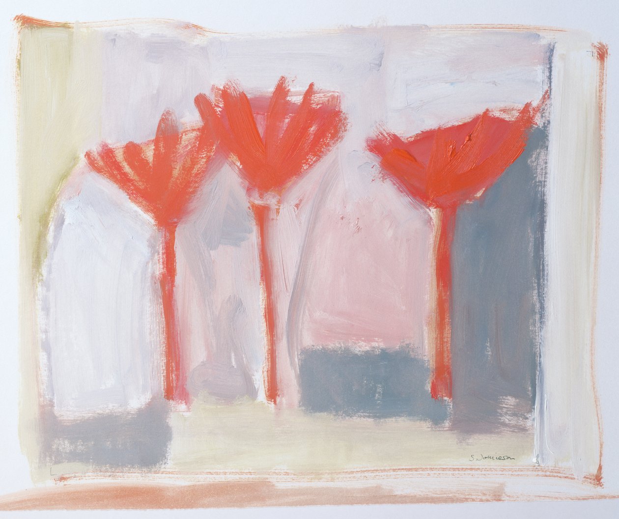 Rode Bomen, 2002 door Sue Jamieson