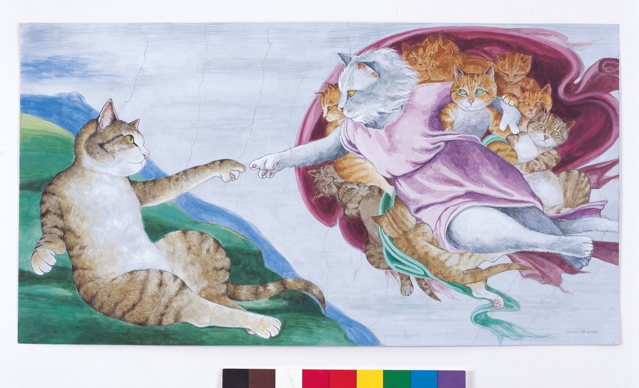 Illustratie uit Cats Galore! A Compendium of Cultured Cats door Susan Herbert