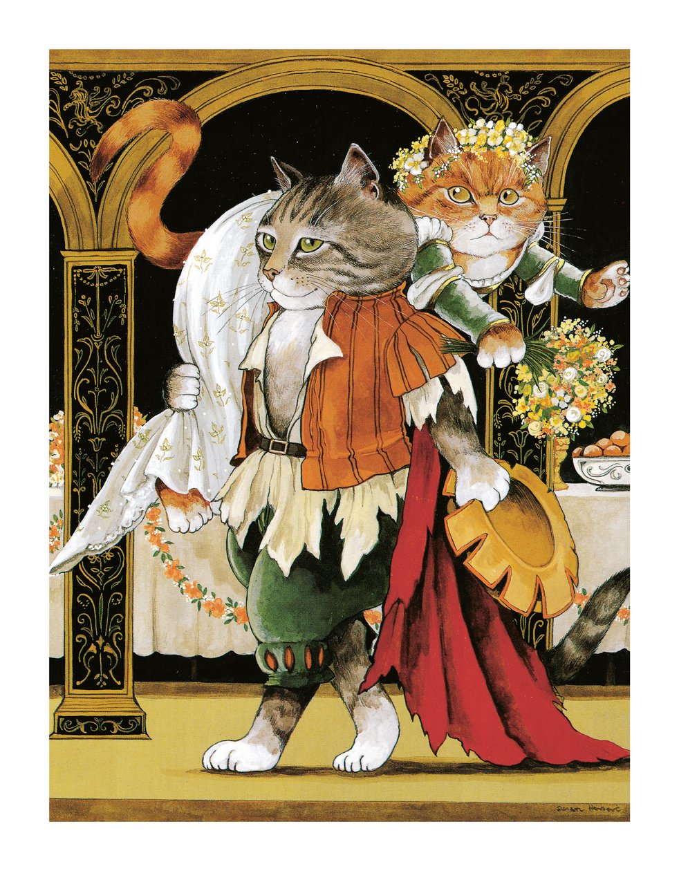 Illustratie uit Shakespeare Cats: Poster Book (pub. 2016) door Susan Herbert