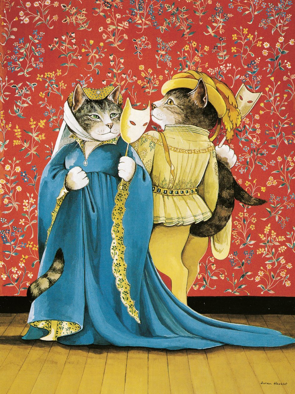 Illustratie uit Shakespeare Cats: Poster Book (pub. 2016) door Susan Herbert