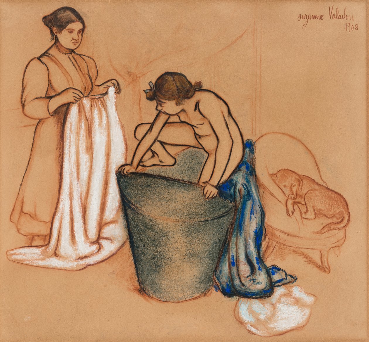 Het bad door Suzanne Valadon