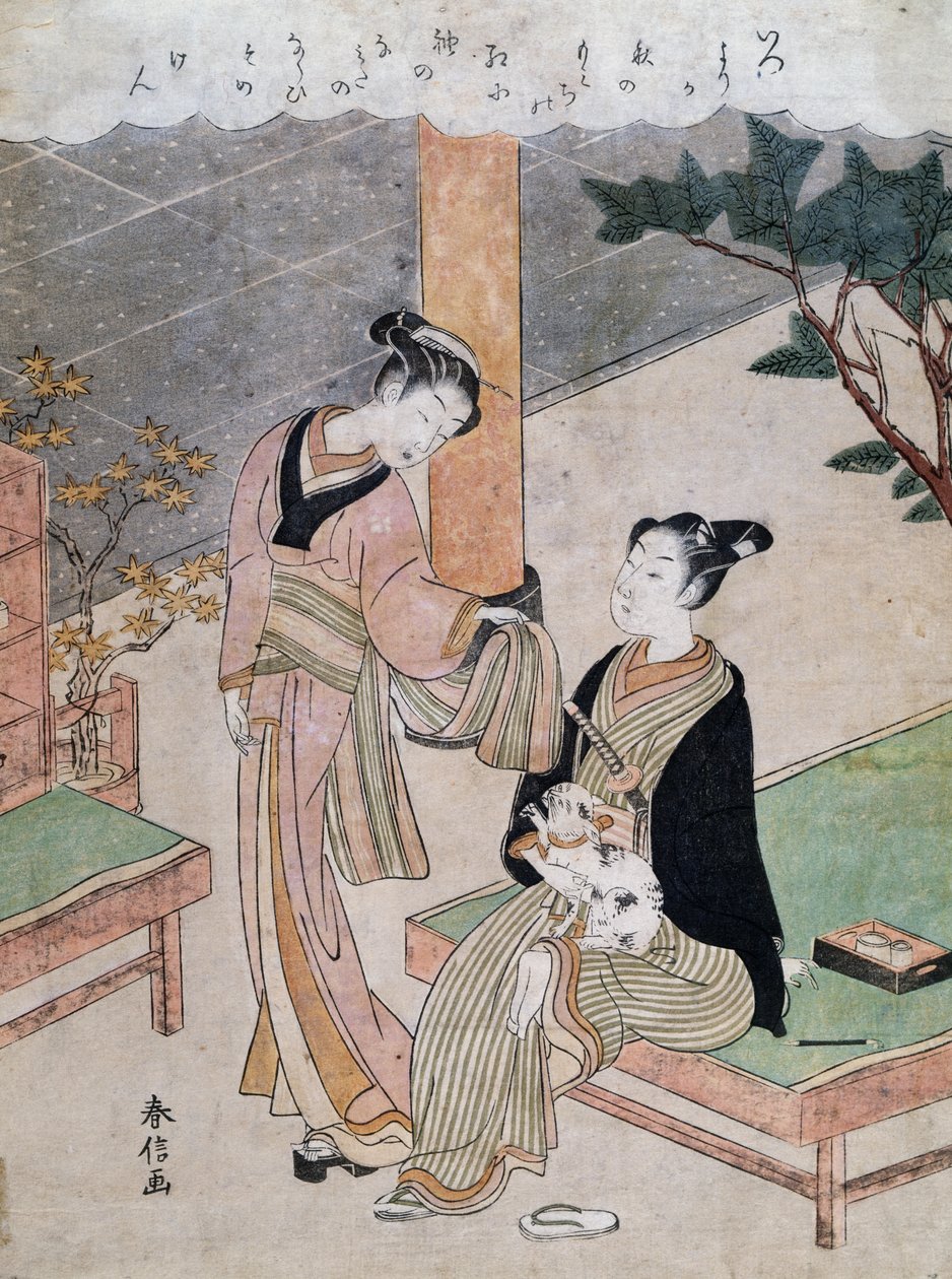 Courtisanes, door Suzuki Harunobu, Japan door Suzuki Harunobu