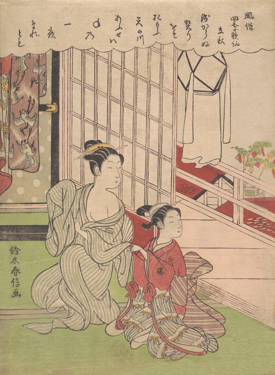 Eerste Dag van de Herfst Risshu, ca. 1765 door Suzuki Harunobu
