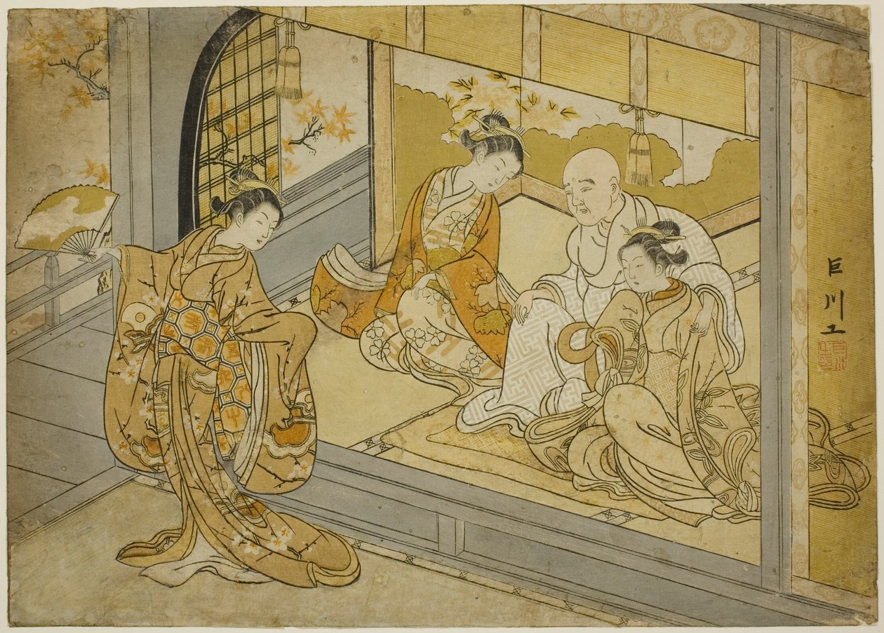 Hotoke Gozen danst voor Taira no Kiyomori door Suzuki Harunobu