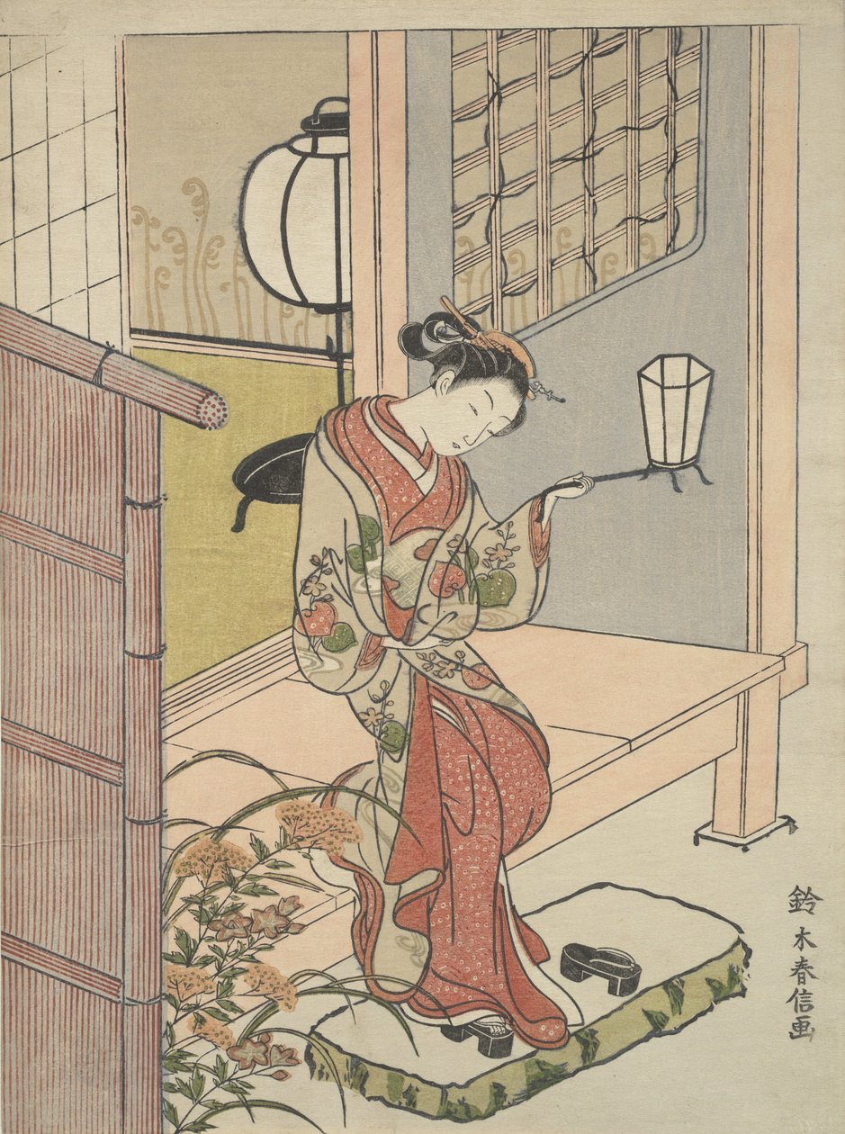 Prent, ca. 1762 door Suzuki Harunobu