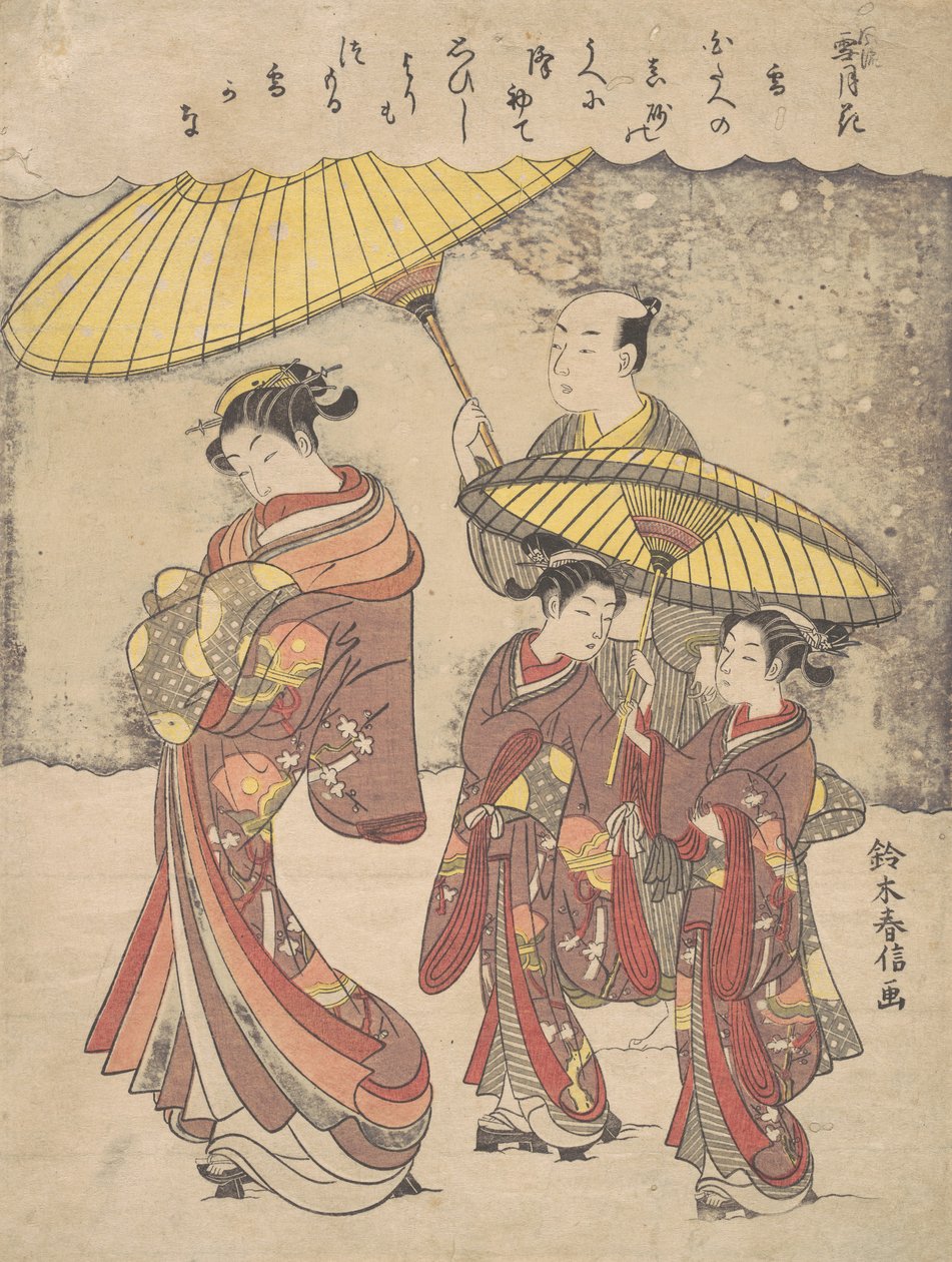 Sneeuw, ca. 1769 door Suzuki Harunobu