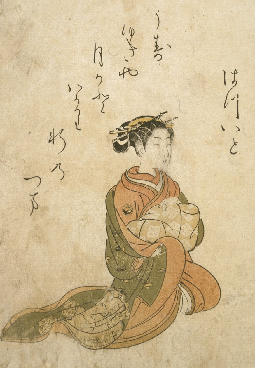 De courtisane Hatsuito door Suzuki Harunobu