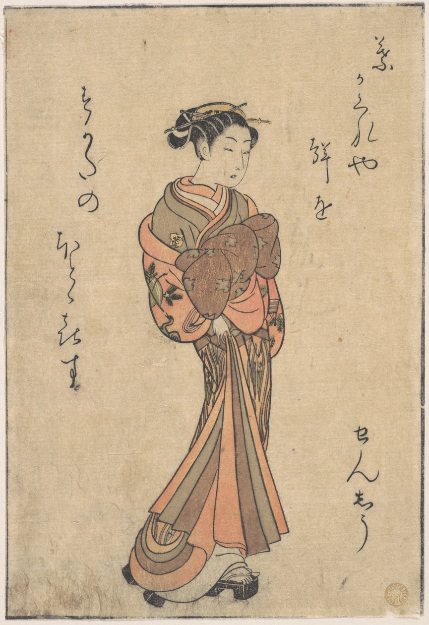 De courtisanes, uit de serie „Seiro Bijin Awase Carver en Shigoro“ (sic.) door Suzuki Harunobu