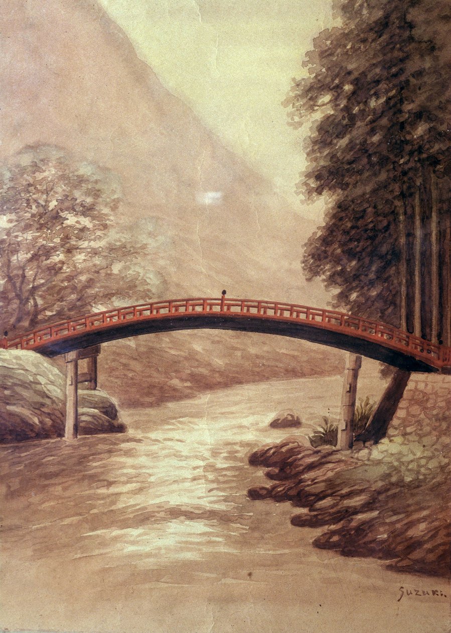 De brug door Suzuki Harunobu
