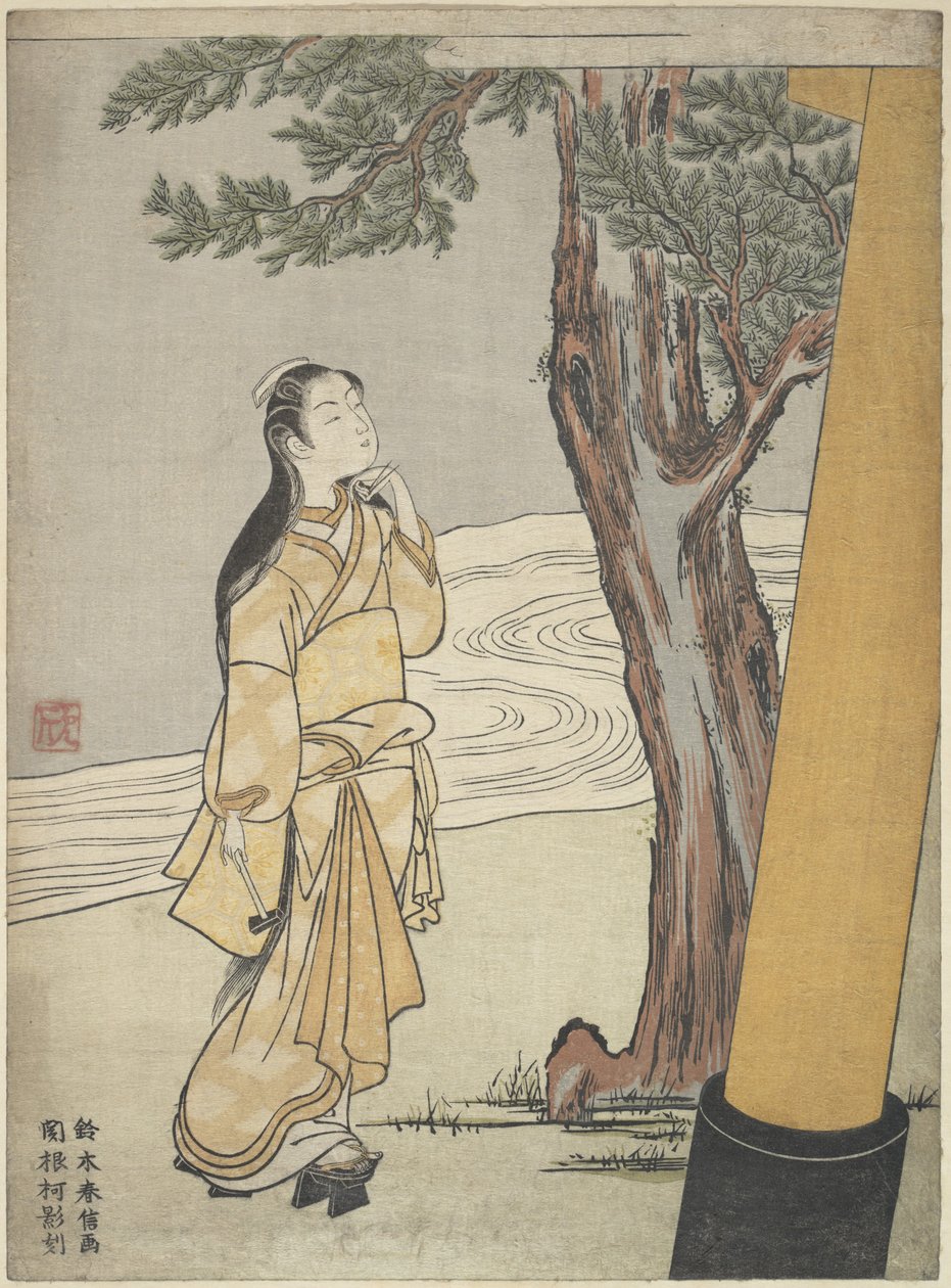 Bezoek aan een schrijn tijdens het uur van de os (Ushi no toki mairi) door Suzuki Harunobu