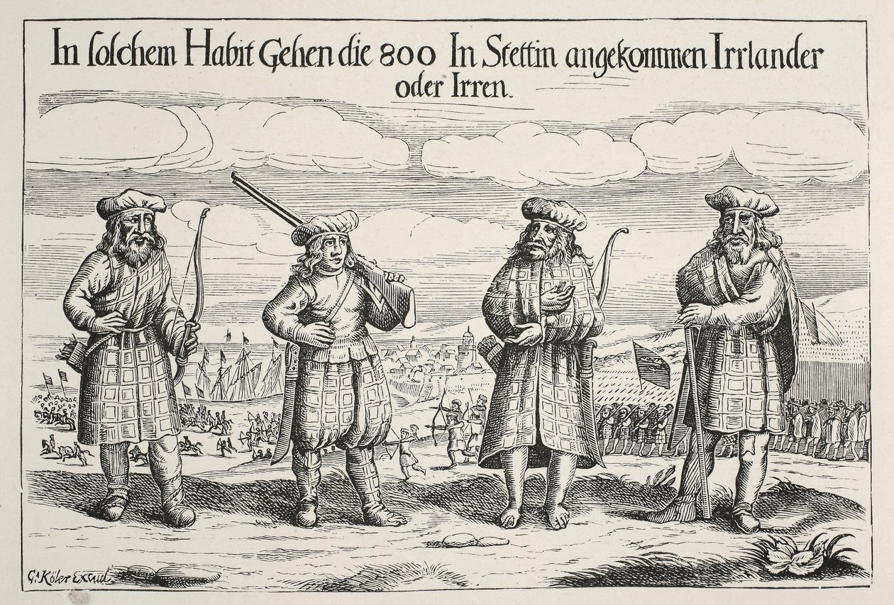 Ierse soldaten in dienst van Gustavus Adolphus, 1631 door Swedish School